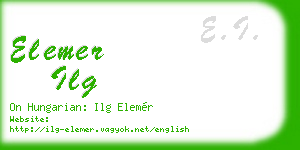 elemer ilg business card